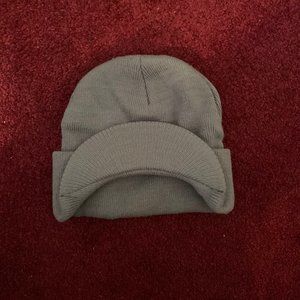 Grey Brimmed Beanie